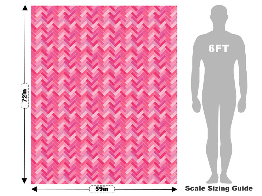 Carnation Pink Brick Vehicle Wrap Scale~Rwraps Series 914 Carnation Pink Brick Measurements~2