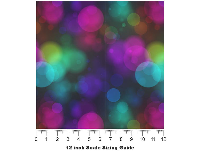 Carnival Nights Bokeh Vinyl Film Pattern Size 12 inch Scale~Rwraps Carnival Nights Bokeh Sizing Chart~2