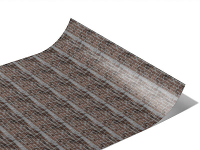 Carob Brown Brick Vinyl Wraps~Rwraps Series 914 Digitally Printed Vinyl Wrap~1