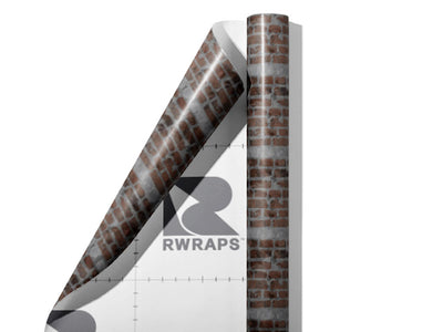 Carob Brown Brick Wrap Film Sheets~Rwraps Series 914 Carob Brown Brick Scrolled Sheet~4