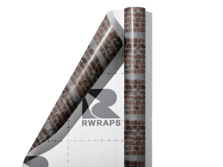 Carob Brown Brick Wrap Film Sheets~Rwraps Series 914 Carob Brown Brick Scrolled Sheet~4