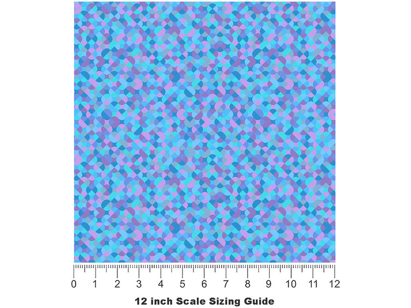 Carolina Blues Pixel Vinyl Film Pattern Size 12 inch Scale~Rwraps Carolina Blues Pixel Sizing Chart~2