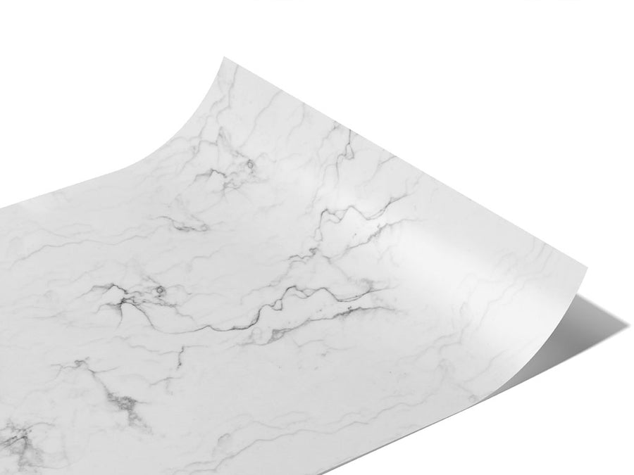 Carrara White Marble Vinyl Wraps~Rwraps Series 914 Digitally Printed Vinyl Wrap~0