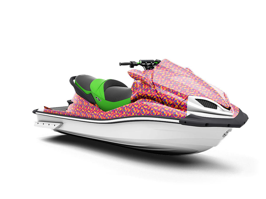 Carried Watermelon Pixel Jet Ski Vinyl Customized Wrap
