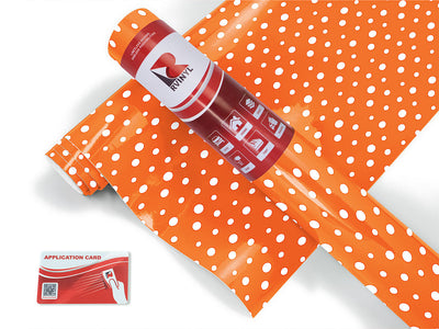 carrot orange polka dot Craft Vinyl Roll