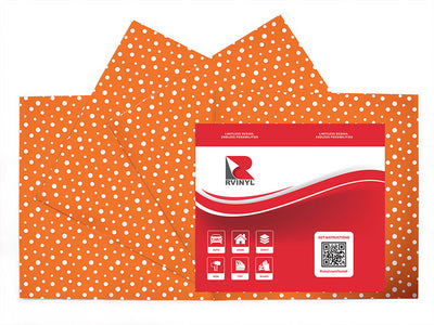 carrot orange polka dot Craft Vinyl Sheet Pack