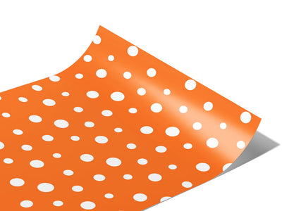 Carrot Orange Polka Dot Vinyl Wraps~Rwraps Series 914 Digitally Printed Vinyl Wrap~0