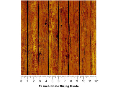 Carrot  Wood Plank Vinyl Film Pattern Size 12 inch Scale~Rwraps Carrot  Wood Plank Sizing Chart~3