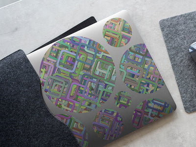carte blanche abstract geometric DIY Laptop Stickers