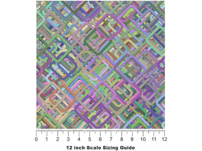 Carte Blanche Abstract Vinyl Film Pattern Size 12 inch Scale~Rwraps Carte Blanche Abstract Sizing Chart~2