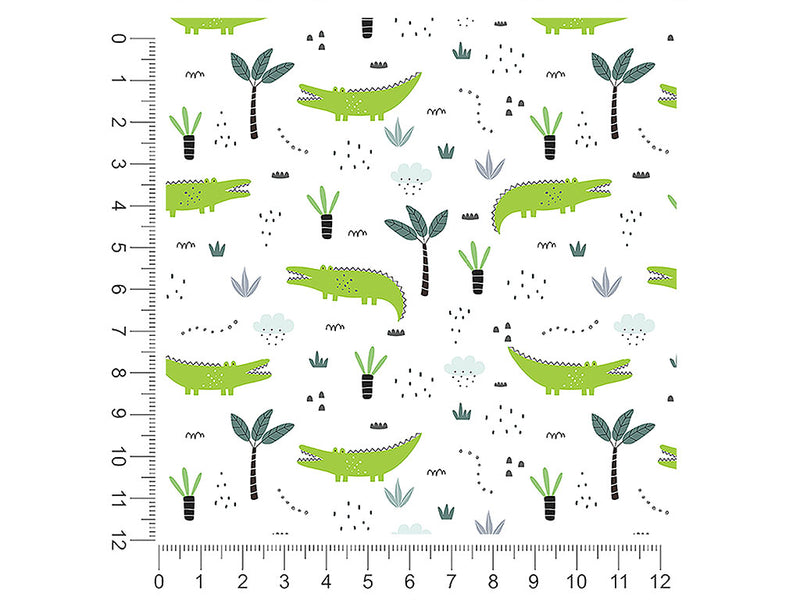 cartoon alligators fresh water 1ft x 1ft Craft Sheets