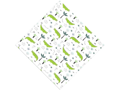 Cartoon Alligators Marine Life Vinyl Wrap Pattern