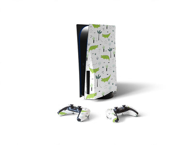 cartoon alligators fresh water Sony PS5 DIY Skin
