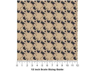 Cartoon Catacombs Zombie Vinyl Film Pattern Size 12 inch Scale~Rwraps Cartoon Catacombs Zombie Sizing Chart~2