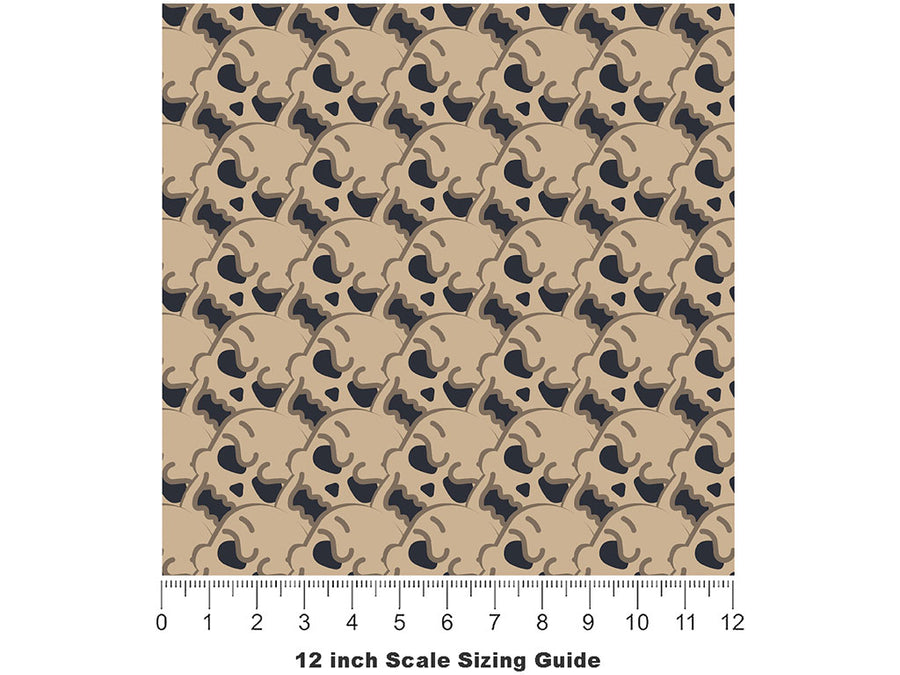 Cartoon Catacombs Zombie Vinyl Film Pattern Size 12 inch Scale~Rwraps Cartoon Catacombs Zombie Sizing Chart~2