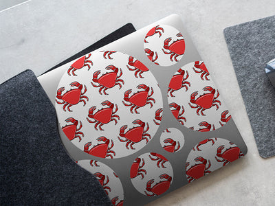 cartoon crabs salt water DIY Laptop Stickers