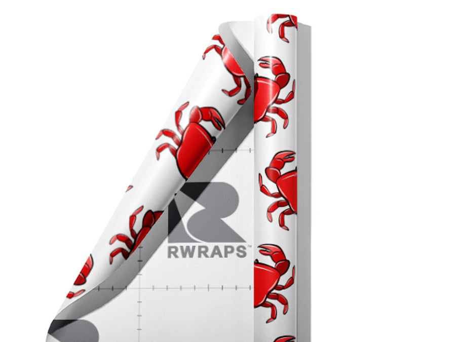 Cartoon Crabs Marine Life Wrap Film Sheets~Rwraps Series 914 Cartoon Crabs Marine Life Scrolled Sheet~3