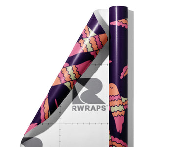 Cartoon Dancers Birds Wrap Film Sheets~Rwraps Series 914 Cartoon Dancers Birds Scrolled Sheet~3