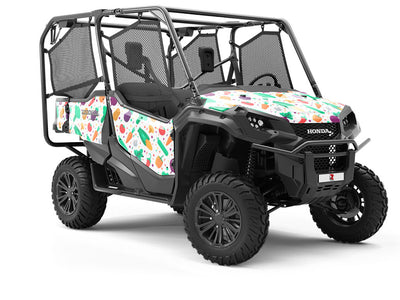 Cartoon Harvest Gardening Utility Vehicle Vinyl Wrap