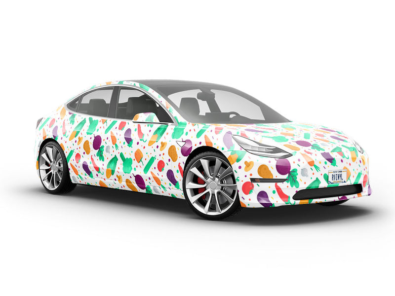 Cartoon Harvest Gardening Vehicle Vinyl Wrap
