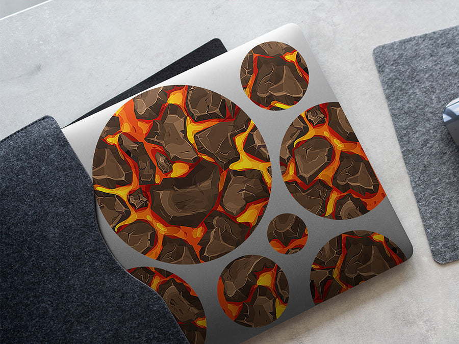 cartoon magma lava DIY Laptop Stickers