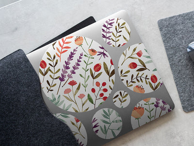 cartoon meadow floral DIY Laptop Stickers