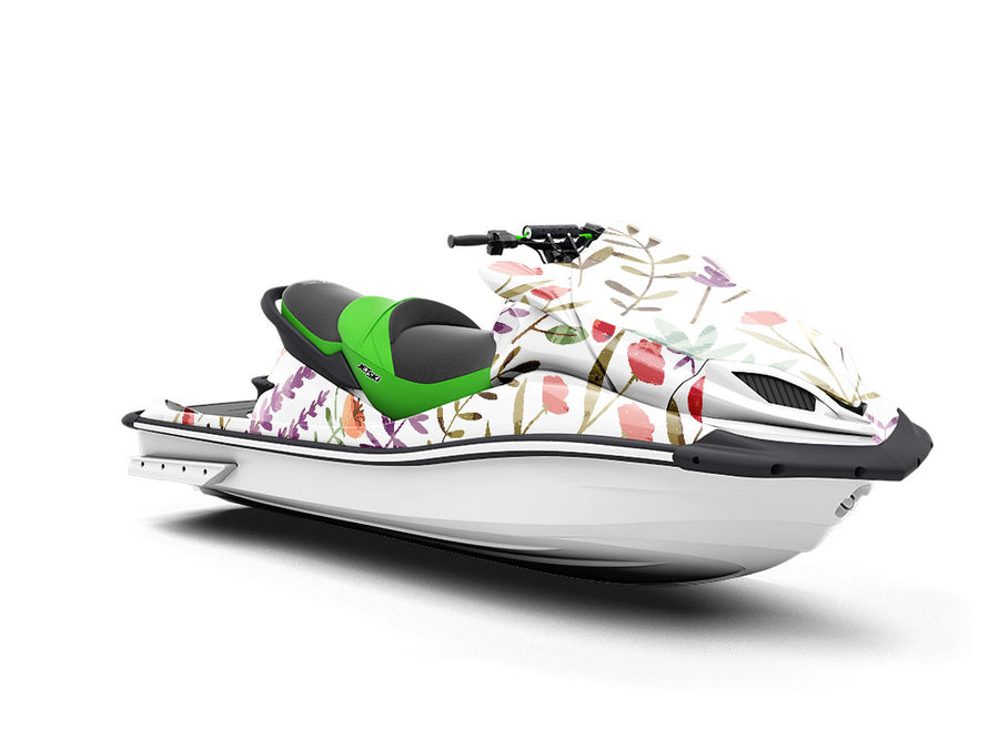 Cartoon Meadow Floral Jet Ski Vinyl Customized Wrap