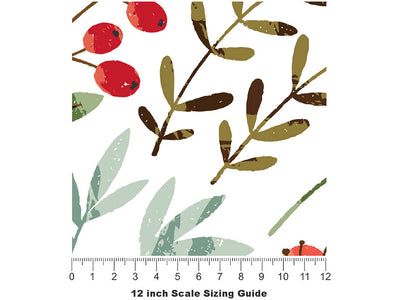 Cartoon Meadow Floral Vinyl Film Pattern Size 12 inch Scale~Rwraps Cartoon Meadow Floral Sizing Chart~2