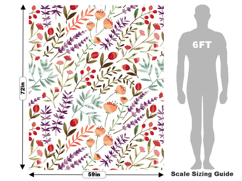 Cartoon Meadow Floral Vehicle Wrap Scale~Rwraps Series 914 Cartoon Meadow Floral Measurements~1