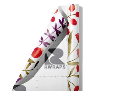 Cartoon Meadow Floral Wrap Film Sheets~Rwraps Series 914 Cartoon Meadow Floral Scrolled Sheet~3