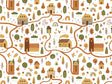 Cartoon Village Cityscape Vinyl Wrap Pattern~Rwraps Series 914 Digitally Printed Vinyl Wrap~0