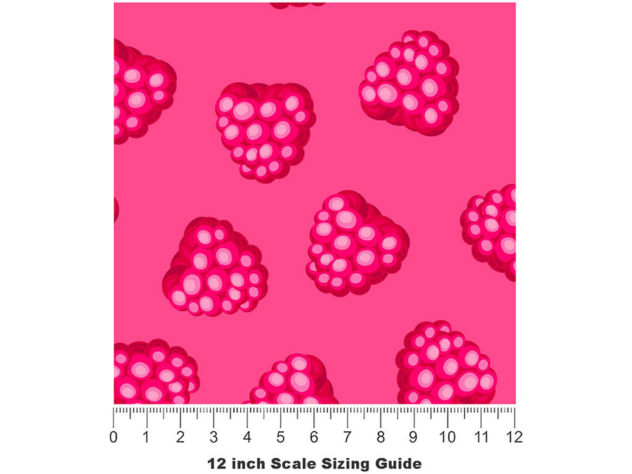 Cascade Delight Fruit Vinyl Film Pattern Size 12 inch Scale~Rwraps Cascade Delight Fruit Sizing Chart~2