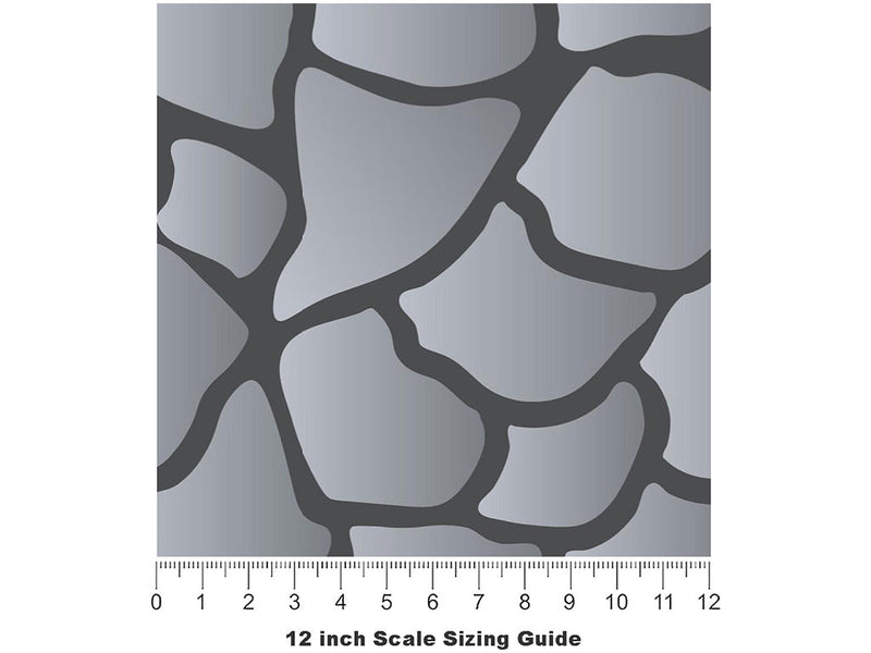 Castle Path Cobblestone Vinyl Film Pattern Size 12 inch Scale~Rwraps Castle Path Cobblestone Sizing Chart~3