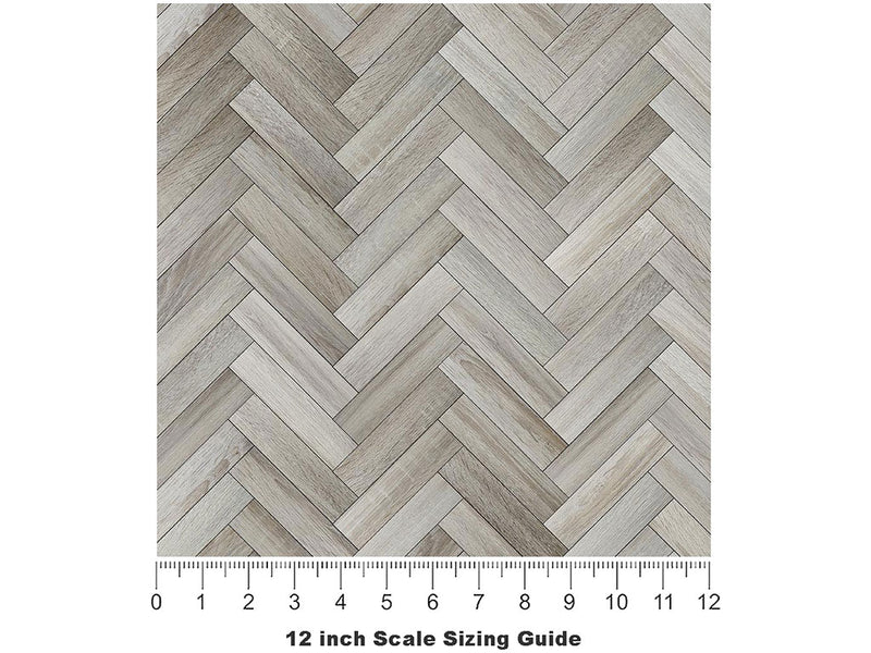 Castle Stone Wooden Parquet Vinyl Film Pattern Size 12 inch Scale~Rwraps Castle Stone Wooden Parquet Sizing Chart~3