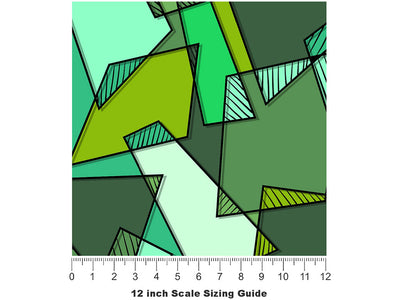Castleton Cubes Mosaic Vinyl Film Pattern Size 12 inch Scale~Rwraps Castleton Cubes Mosaic Sizing Chart~2