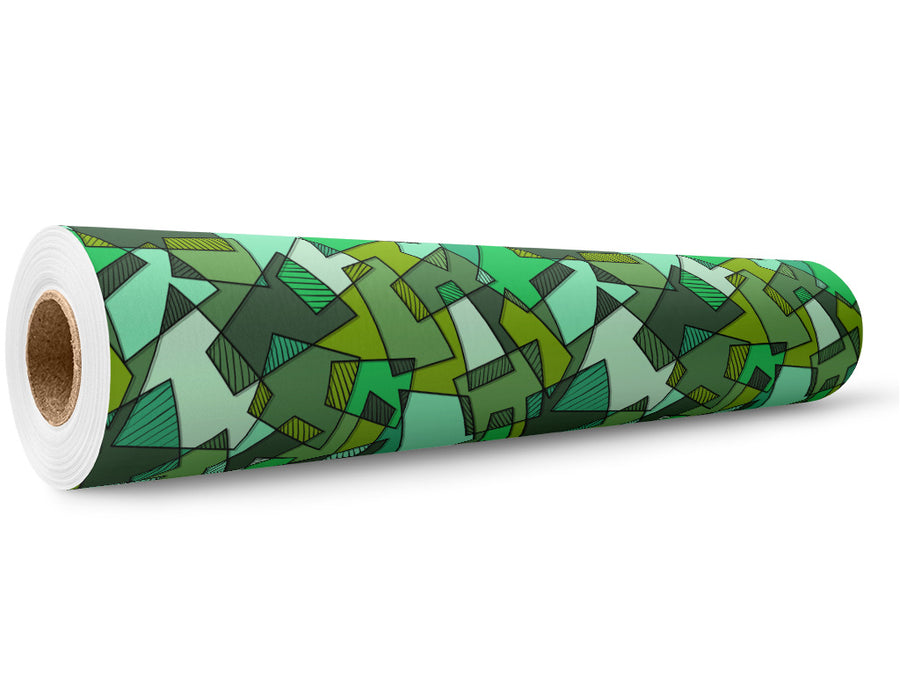 Castleton Cubes Mosaic Wrap Film Wholesale Roll~Rwraps Series 914 Digitally Printed Vinyl Roll~5