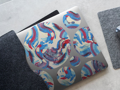 caterpillar combat abstract geometric DIY Laptop Stickers