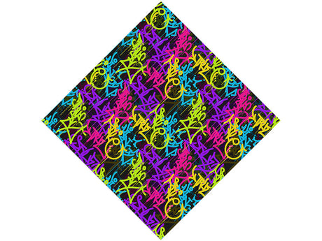Caution Wet Paint Graffiti Vinyl Wrap Pattern