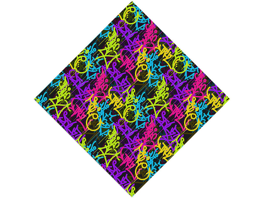 Caution Wet Paint Graffiti Vinyl Wrap Pattern