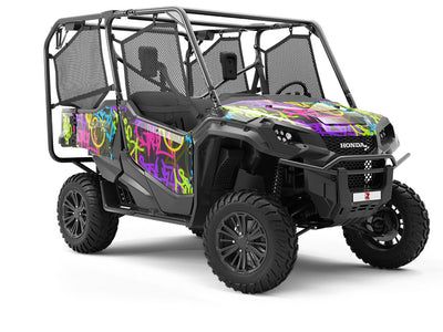 Caution Wet Paint Graffiti Utility Vehicle Vinyl Wrap
