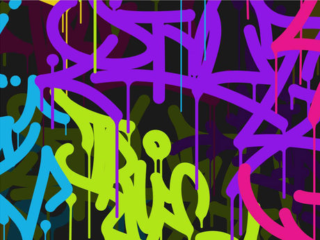 Caution Wet Paint Graffiti Vinyl Wrap Pattern~Rwraps Series 914 Digitally Printed Vinyl Wrap~0