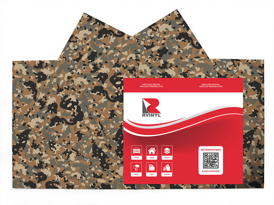 cedar erdl camouflage Craft Vinyl Sheet Pack