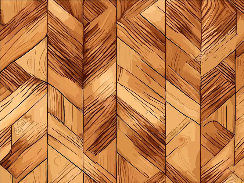 Cedar Trapezoids Wooden Parquet Vinyl Wrap Pattern~Rwraps Series 914 Digitally Printed Vinyl Wrap~0