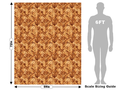 Cedar Trapezoids Wooden Parquet Vehicle Wrap Scale~Rwraps Series 914 Cedar Trapezoids Wooden Parquet Measurements~2