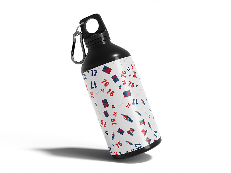 celebrate 1776  Water Bottle DIY Stickers
