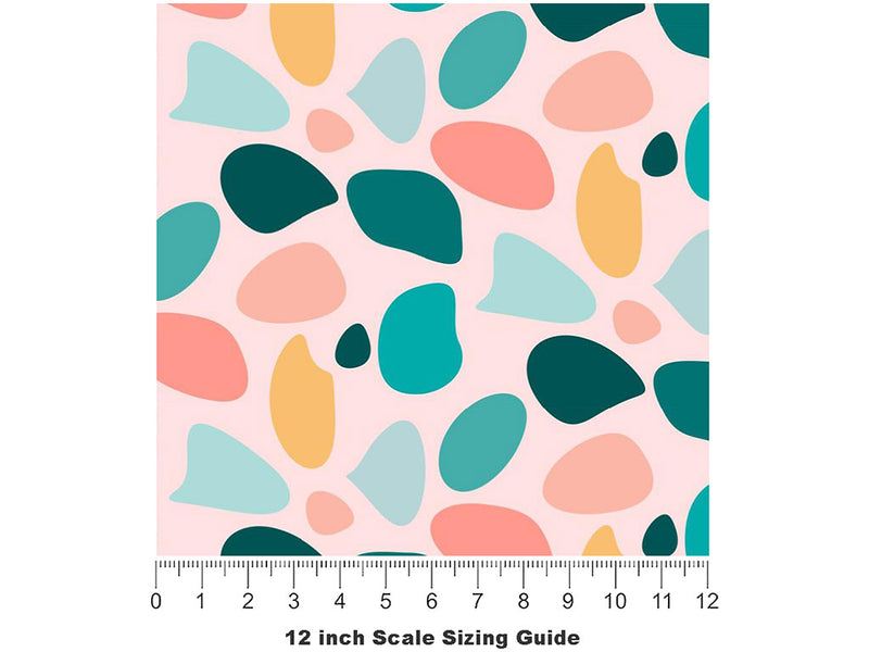 Celeste  Cobblestone Vinyl Film Pattern Size 12 inch Scale~Rwraps Celeste  Cobblestone Sizing Chart~3