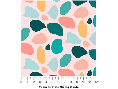 Celeste  Cobblestone Vinyl Film Pattern Size 12 inch Scale~Rwraps Celeste  Cobblestone Sizing Chart~3