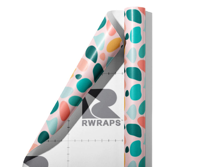Celeste  Cobblestone Wrap Film Sheets~Rwraps Series 914 Celeste  Cobblestone Scrolled Sheet~4
