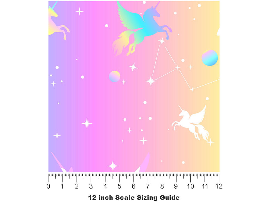 Celestial Reunion Fantasy Vinyl Film Pattern Size 12 inch Scale~Rwraps Celestial Reunion Fantasy Sizing Chart~2