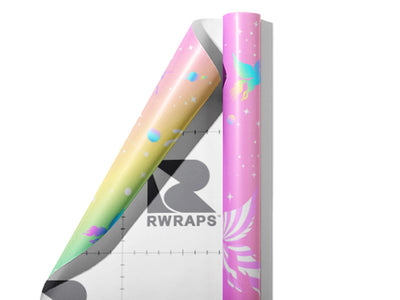 Celestial Reunion Fantasy Wrap Film Sheets~Rwraps Series 914 Celestial Reunion Fantasy Scrolled Sheet~3